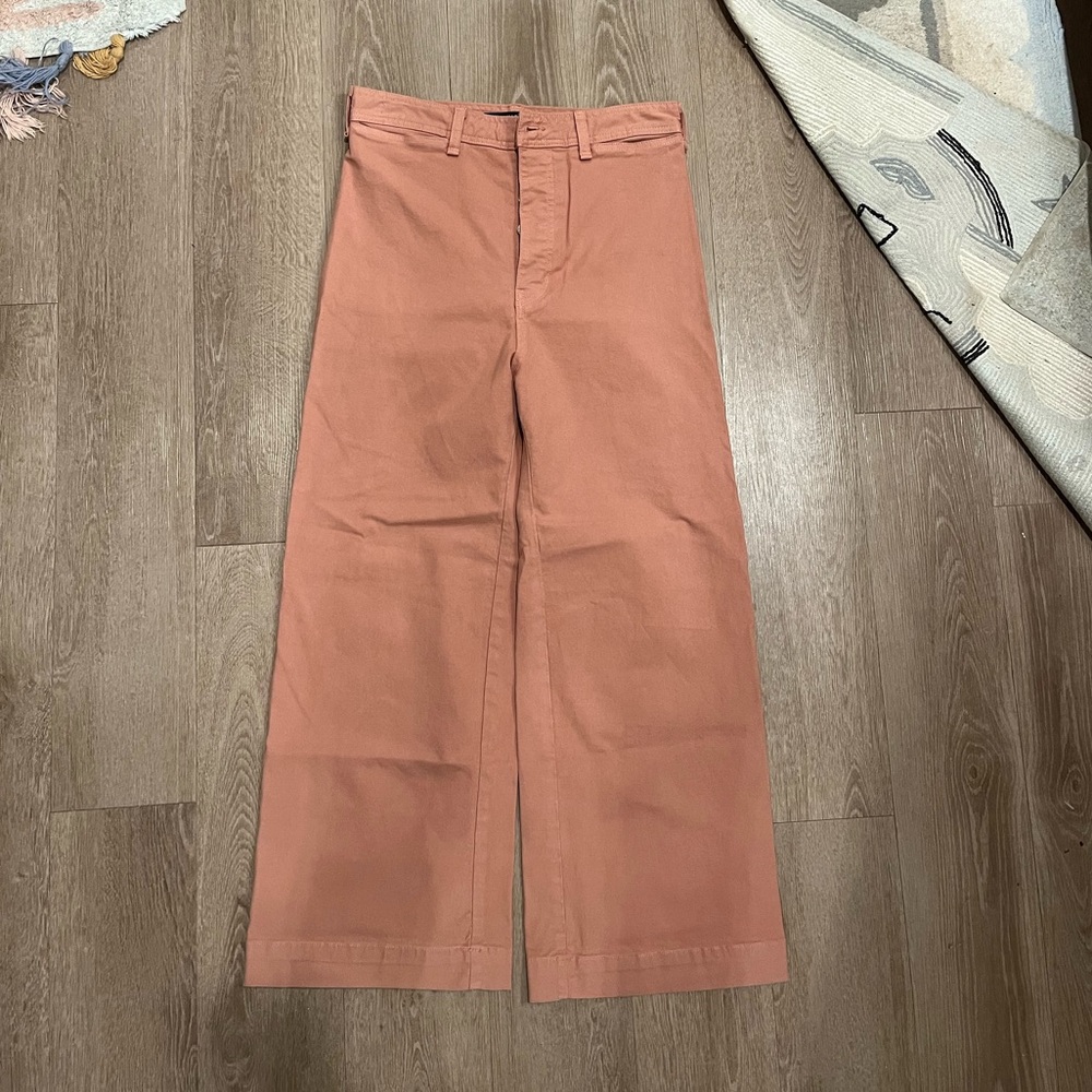 Veronica Beard Cropped Wide Leg Jeans